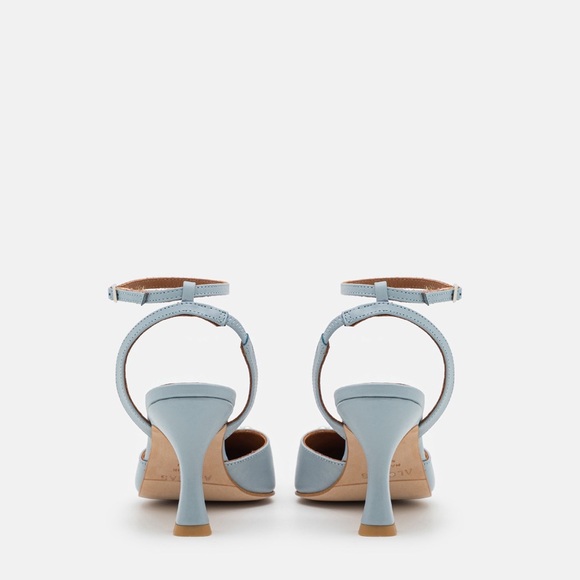 ALOHAS Cinderella Crystal Baby Blue Leather Pumps Heels Size 37 - Picture 2 of 14